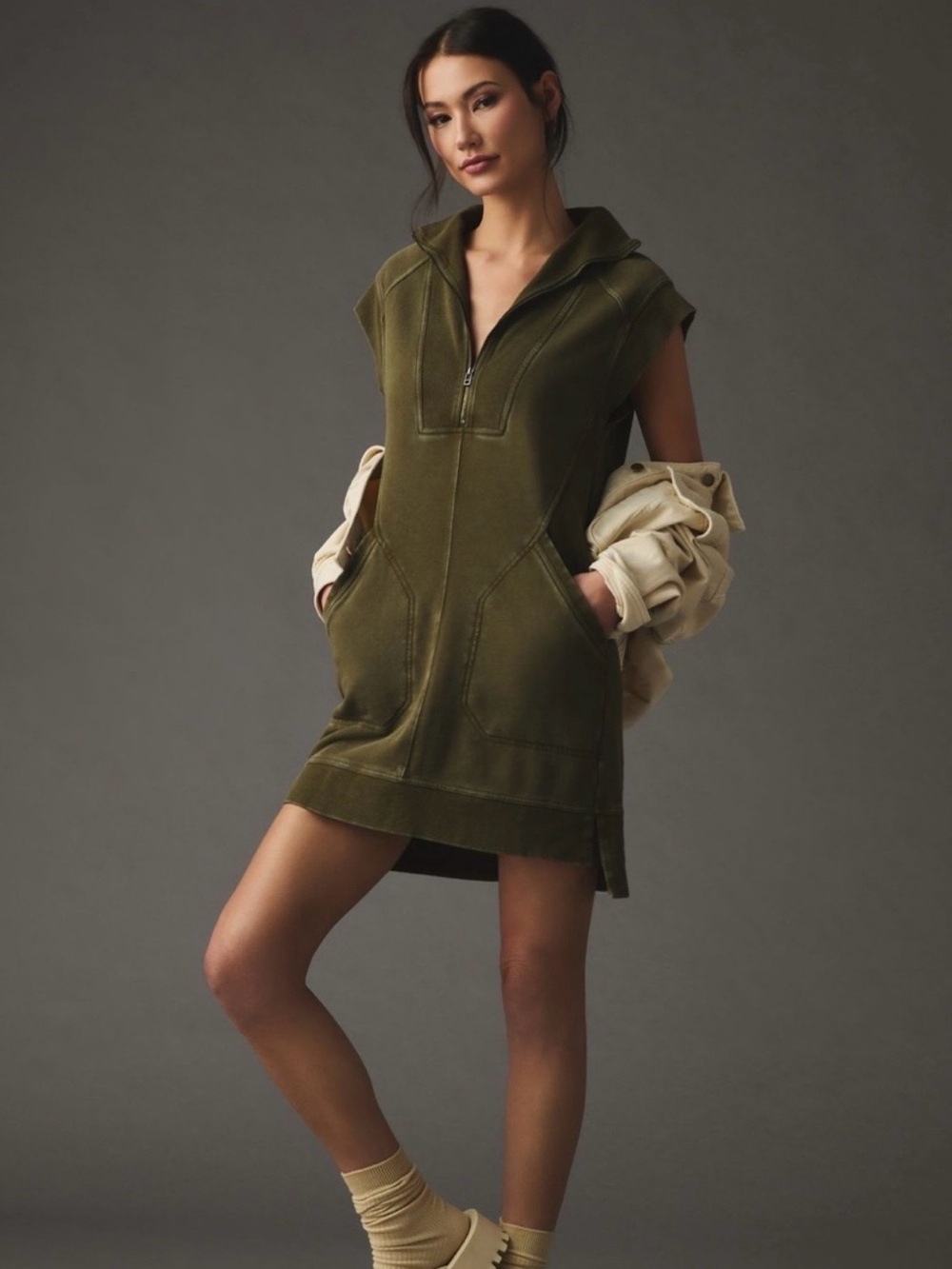 Anthropologie Daily Practice Meru Zipper Dress
